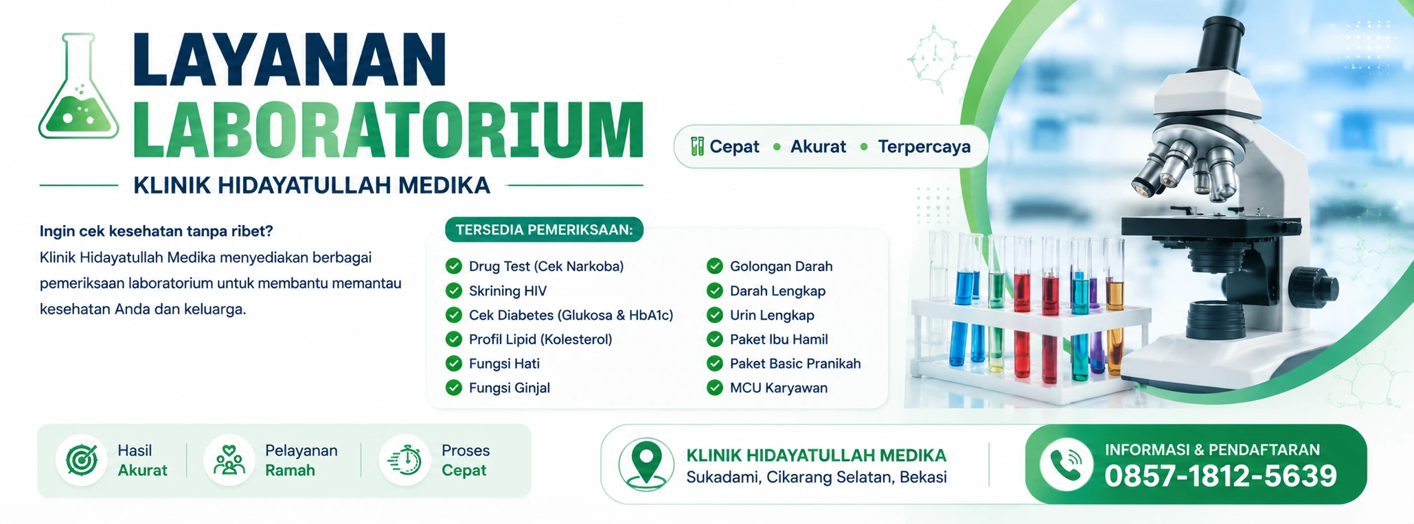 Layanan Laboratorium Klinik Hidayatullah Medika