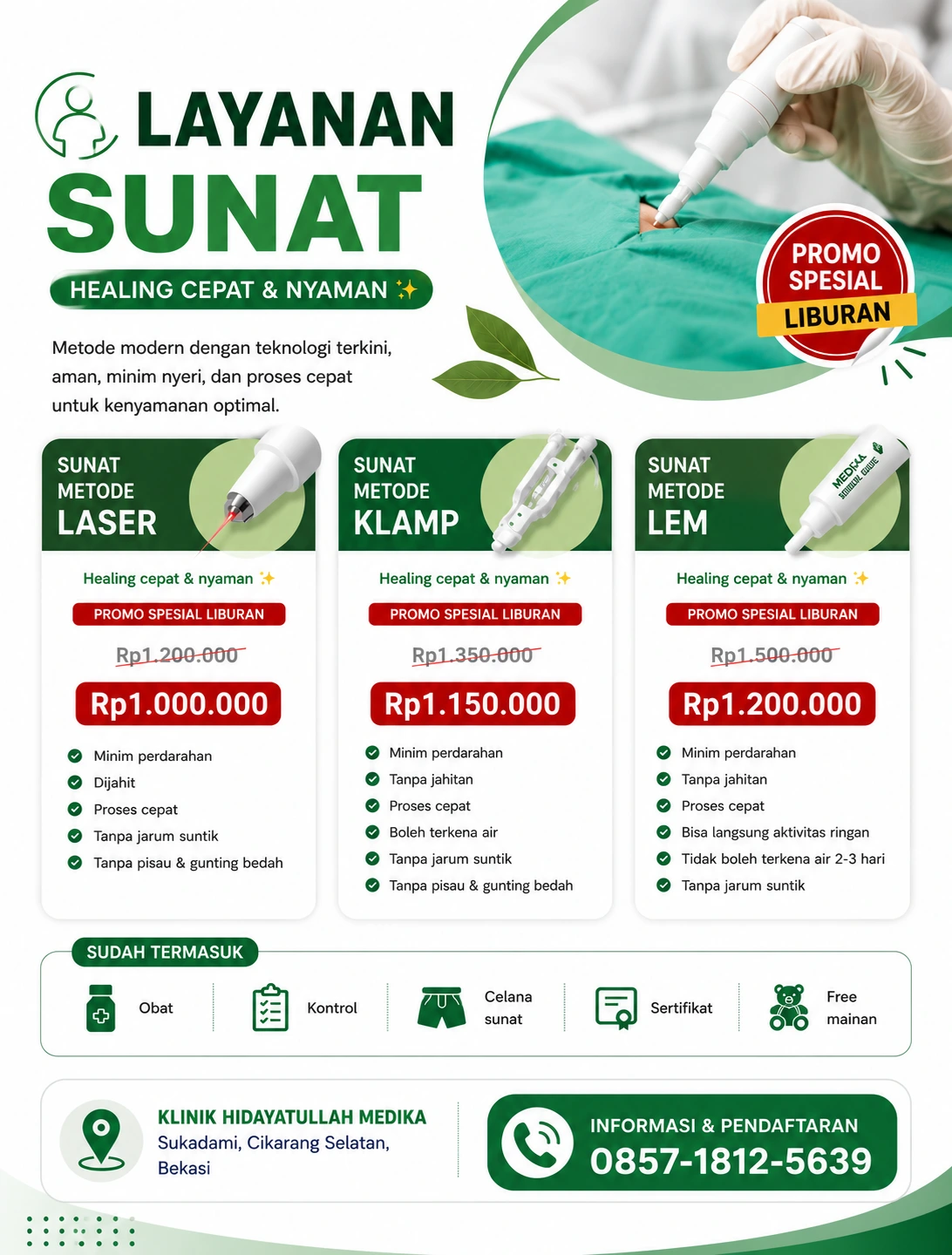 Layanan Sunat Klinik Hidayatullah Medika Cikarang